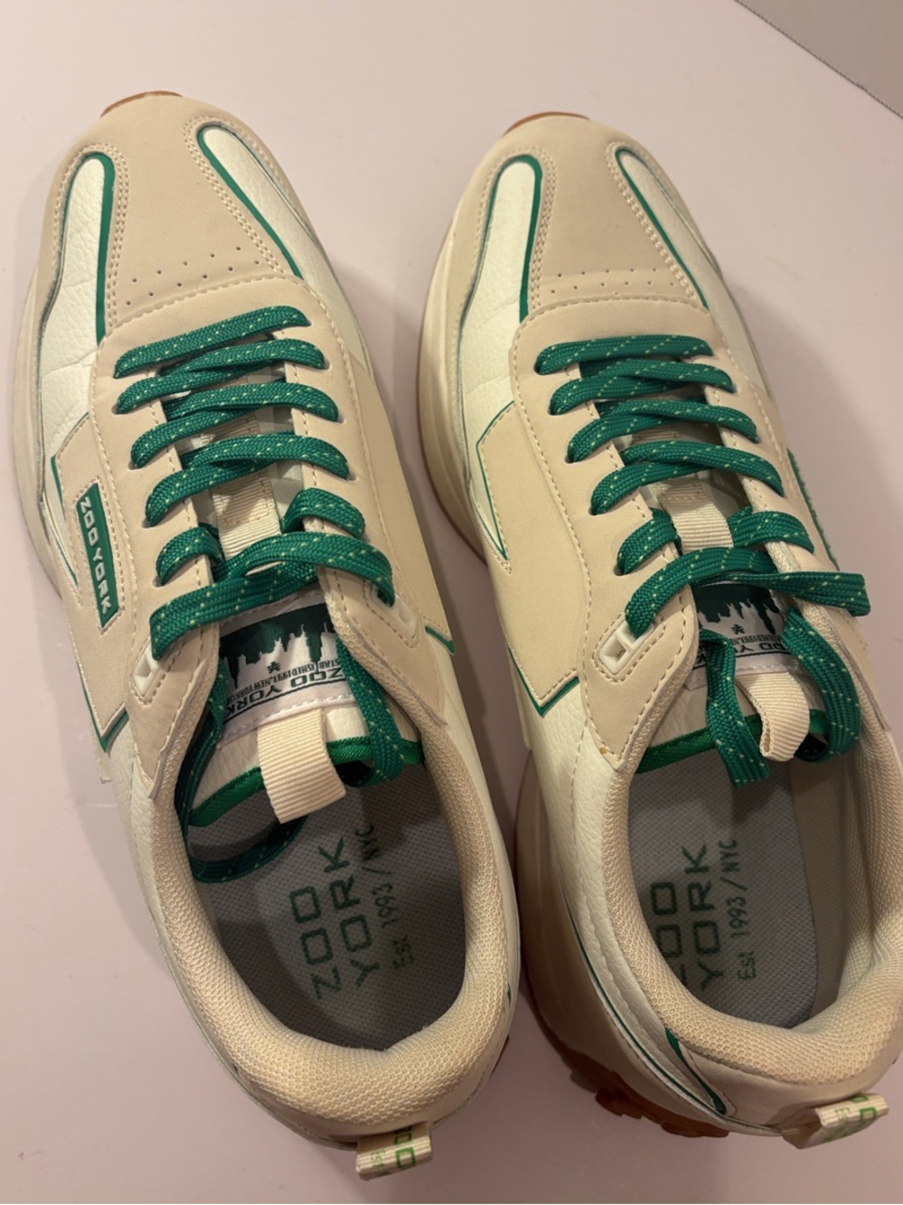 Zoo York Cream and green Men's Sneakers 11